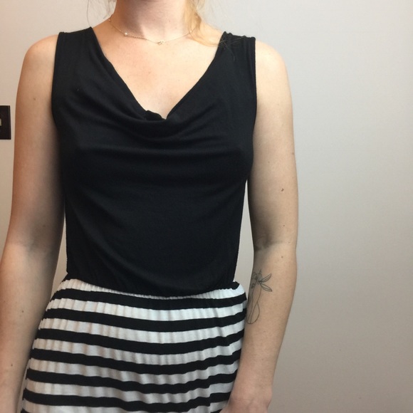 Sunday in Brooklyn Black Striped Sleeveless Dress - Picture 7 of 8